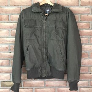 LOGG size S brown jacket w/quilted lining